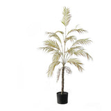Palma Areca artificiale Garvee da 4 piedi/5 piedi - Non necessita di manutenzione e malleabile - Poliestere e plastica - Decorazione per interni ed esterni - Verde tutto l'anno - Palma artificiale rossa