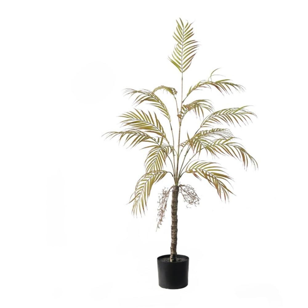 Palma Areca artificiale Garvee da 4 piedi/5 piedi - Non necessita di manutenzione e malleabile - Poliestere e plastica - Decorazione per interni ed esterni - Verde tutto l'anno