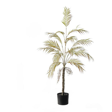 Palma Areca artificiale Garvee da 4 piedi/5 piedi - Non necessita di manutenzione e malleabile - Poliestere e plastica - Decorazione per interni ed esterni - Verde tutto l'anno