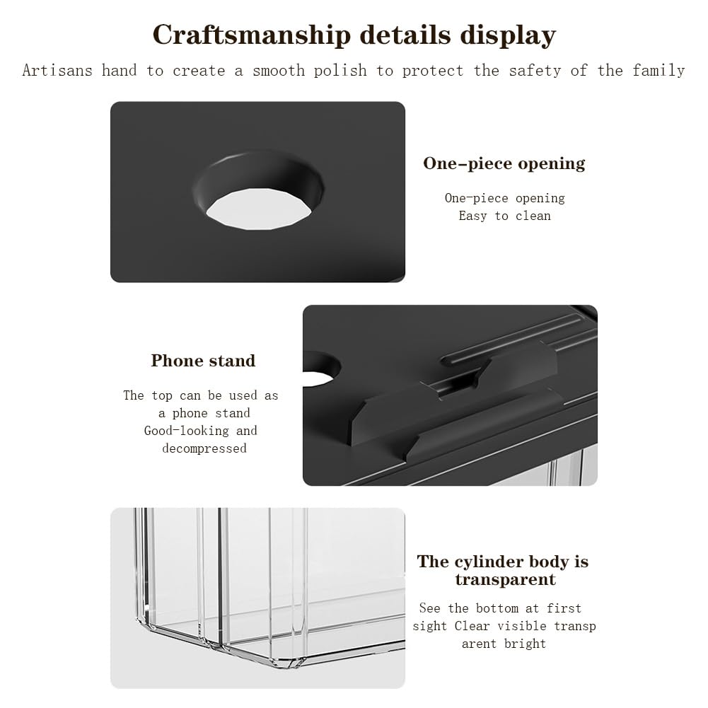 Kit di avviamento per mini acquario Garvee con pompa e luce LED, acrilico, trasparente per tavolo e piccoli pesci