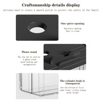 Kit di avviamento per mini acquario Garvee con pompa e luce LED, acrilico, trasparente per tavolo e piccoli pesci