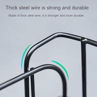 Cestino posteriore per bicicletta Garvee con borsa staccabile, pieghevole, in metallo, con foglio riflettente per la spesa all'aperto, nero