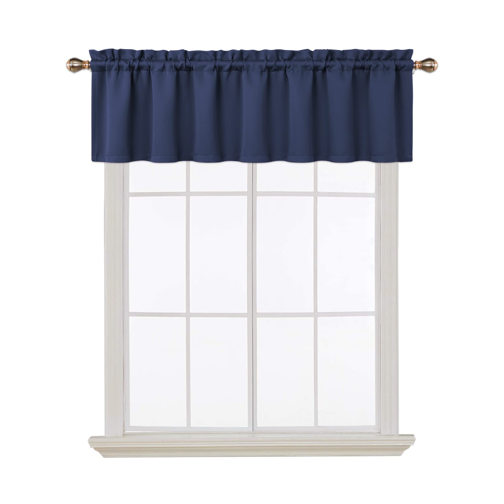 Tende oscuranti Garvee per finestre, soggiorno, cucina, camera da letto, blu navy, 52 × 15 pollici, isolate termicamente