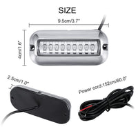 Garvee Luci Marine 27 LED Sottomarine per Barca, Acciaio Inox, Ideali per Pesca Notturna e Yachting, 2 Pezzi, Argento