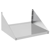 Portamicroonde Garvee in Acciaio Inox 76 cm Console Triangolare Stabile Montaggio a Parete Cucina Argento