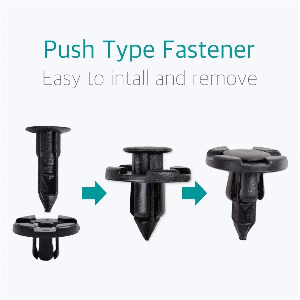 Garvee Set di 30 Clip per Riparazione Auto da 8 mm in Plastica Universale per Paraurti e Parafanghi