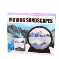 Clessidra artistica in movimento GARVEE 3D con paesaggio naturale da 7 pollici, blu, per soggiorno e ufficio