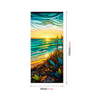 Pellicola per finestre in PVC Garvee 60x100cm motivo tramonto sul mare, protezione UV, isolamento termico, colorata, per finestre residenziali e uffici