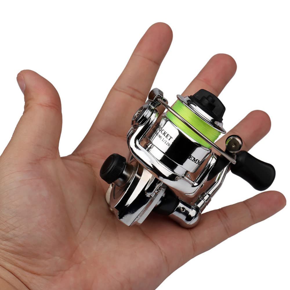 Garvee Carrete Giratorio Compacto De Pesca MN100 Metal 4.3:1 Relación De Engranajes Mango Reversible Antideslizante Para Carpa Lubina Trucha Agua Dulce Y Salada