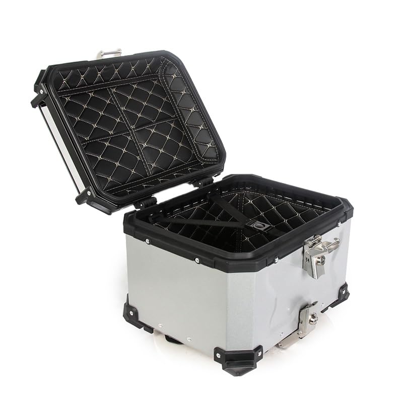 Garvee Valigia Moto 45L Borsa Posteriore Impermeabile Alluminio Touring Nero