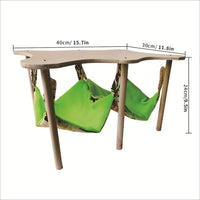 GARVEE Grande amaca per porcellini d'India con struttura in legno per conigli e furetti, 30x30x24 cm, materiale in tessuto morbido, design country