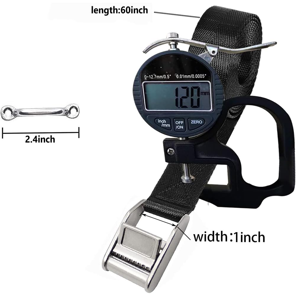 Cinghie di tensione per borse frigo Garvee, 2 pezzi, fibbia a pettine in acciaio inossidabile resistente da 1,5 m per bagagli di rimorchi di camion