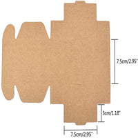 Garvee Cajas De Papel Kraft Resistenti E Riutilizzabili Per Regali E Artigianato, 7,5x7,5x3 Cm, Marrone Naturale