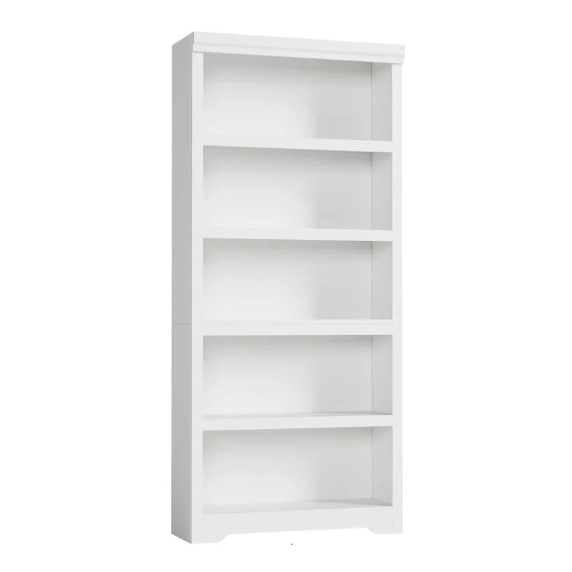 Garvee Libreria a 5 Ripiani Alta Regolabile Antiscivolo MDF Robusto Bianco per Soggiorno e Studio 175 cm