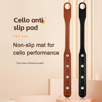 Ancoraggio per puntale per violoncello Garvee con cinturino regolabile in 8 posizioni, in microfibra, antiscivolo, per spettacoli teatrali, pieghevole, nero