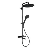 Garvee Sistema Doccia con Termostato Sicurezza 38°C, Doccia a Mano 3 Funzioni, Materiale Resistente, Montaggio Facile, Bagno Familiare, Argento