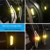 Garvee Adesivi Riflettenti Universali per Porte Auto - PET Resistente - Giallo - Sicurezza Stradale