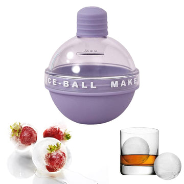 Vassoio per cubetti di ghiaccio in silicone Garvee, rotondo, 6,3 cm - Sfere per whisky e cocktail - Senza BPA, resistente, facile da pulire - Per bar e casa