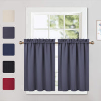 Tende oscuranti Garvee, 2 pezzi, per finestre, soggiorno, cucina, camera da letto, isolate termicamente, 26×36 pollici, grigio scuro