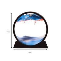 Clessidra artistica in movimento GARVEE 3D con paesaggio naturale da 7 pollici, blu, per soggiorno e ufficio