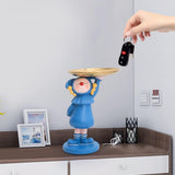 Garvee Vassoio Decorativo in Resina con Vassoio in Acciaio Inossidabile per Cucina e Sala da Pranzo 25x11,5cm Design Bambina con Ciuccio Multicolore