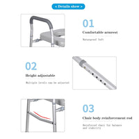 Rialzo per WC Garvee con braccioli, altezza e larghezza regolabili, sollevatore per WC per anziani, disabili e donne incinte (fino a 136 kg)