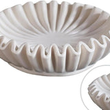 Garvee Ciotola Decorativa in Resina Bianca, Artigianale, Moderna, 25x25x6cm, Perfetta per Tavoli da Caffè e Ingressi