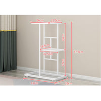 Supporto per piante Garvee, 3 ripiani, metallo, antiruggine, piedini regolabili, ferro robusto, per giardino, balcone, soggiorno, nero