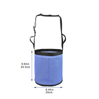 Borsa per mangime Garvee per cavalli con comodo cuscinetto per il collo – Mangiatoia in rete in PVC, resistente e di lunga durata, 23,9x24,4 cm