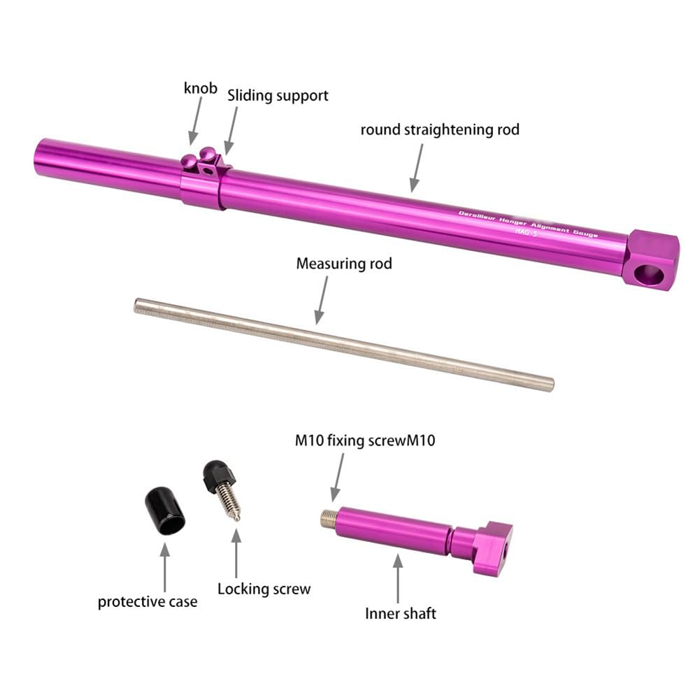 Strumento Regolazione Deragliatore Bici Garvee Acciaio Inossidabile Viola - Perfetto per Festa del Papà, Regolazione Precisa Cavo Cambio e Leva