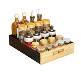 Cassetto telescopico Garvee, cassetto da cucina estensibile, 40,5x30x8 cm, nero, organizer per mobili da cucina, non richiede fori - Nero