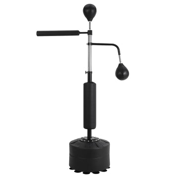 Sacco da Boxe Autoportante 3 in 1 Garvee per Festa del Papà - 2 Palle Velocità, Girevole 360°, Altezza Regolabile, PU Nero Kickboxing