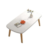 Tavolino pieghevole Garvee in legno 80x50 cm per camera da letto e ufficio stabile salvaspazio design minimalista - Bianco