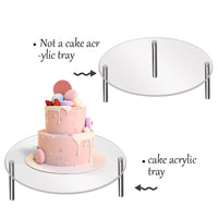 Alzata per Torte Garvee Trasparente 20,3 cm con Gambe Metalliche - Resistente al Calore e Riutilizzabile Torte e Antipasti 115x20x30 cm