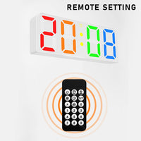 Orologio da parete digitale Garvee da 24 cm a LED bianco per camera da letto, ufficio, soggiorno con telecomando e luminosità regolabile