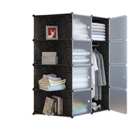 Armadio modulare portatile fai da te in plastica Garvee con ante per riporre i vestiti dei bambini 111 x 47 x 147 cm