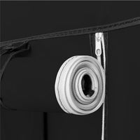 Armadio Garvee Armadio pieghevole con ripiani e asta appendiabiti per camera da letto Cabina armadio 110 x 45 x 175 cm Tessuto Nero