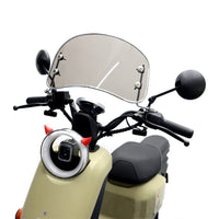 Garvee Parabrezza Moto Retro Deflettore Vento Nero Per Scooter E E-bike, Durevole, Riduce Velocità Vento, Protezione Detriti, 30-45cm