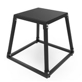 Box per salto pliometrico Garvee da 18 pollici, acciaio, superficie antiscivolo, per allenamento a casa, 20x20x18 pollici, nero - Come mostrato