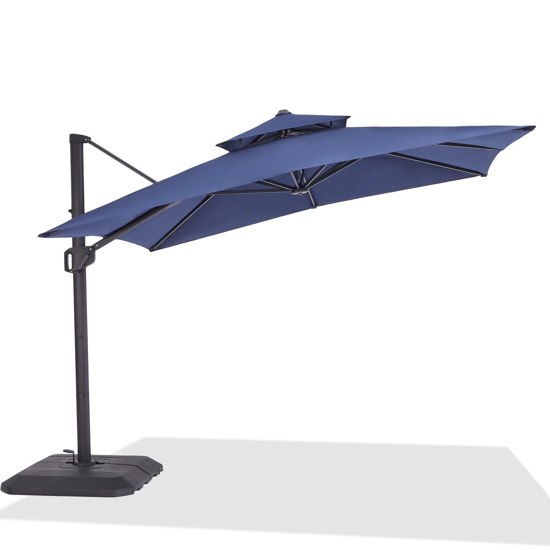 Ombrellone GARVEE con tessuto in seta da 240 g - Grande ombrellone da giardino, doppia marcatura, inclinabile e girevole