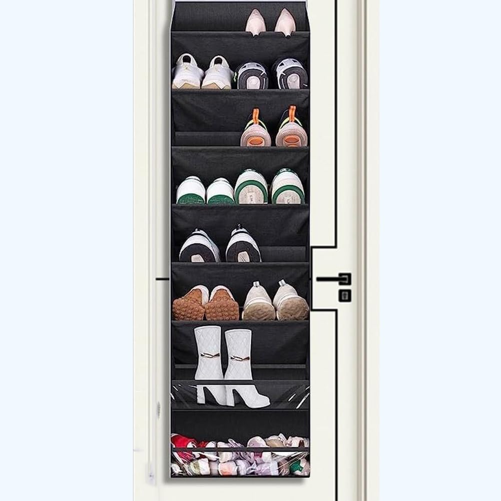 Organizzatore per scarpe da appendere alla porta Garvee, materiale antistrappo a 8 strati, capacità di carico di 50 libbre, per porte standard, scarpe da ginnastica e stivali