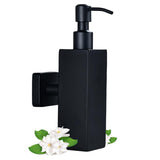 Garvee Dispenser Sapone Ricaricabile in Acciaio 304 Nero Opaco Montaggio a Parete per Bagno e Cucina