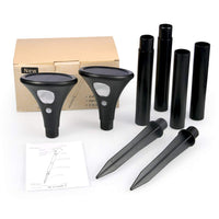 Luci solari Garvee per uso esterno, confezione da 2, luci solari da giardino con sensore di movimento, impermeabile IP65, per giardino, patio, prato, sentiero