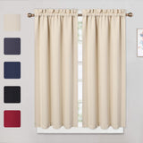 Tende oscuranti Garvee, 2 pezzi, beige, 26x45 pollici, per finestre, soggiorno, cucina, camera da letto, termoisolanti - Beige