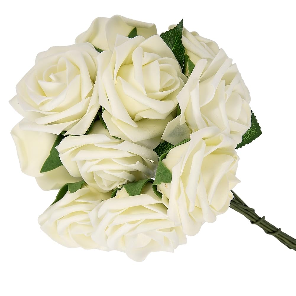 Scatola di rose artificiali Garvee con 25 rose di sapone blu e rosse, schiuma di lattice, regalo romantico per San Valentino e festa della mamma