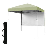 Garvee Gazebo 2x2 Tenda Pop-Up Impermeabile Anti-UV con Pannello Laterale, Altezza Regolabile, 2.2x2.2m, Poliestere Oxford, Giardino Outdoor - Verde Chiaro
