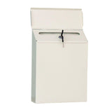 Cassetta postale Garvee con serratura a chiave, montaggio a parete in metallo, chiusura antigoccia sicura per uso esterno, giardino, ufficio, beige - Beige