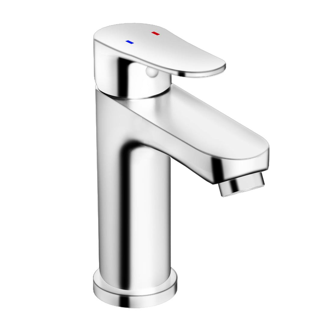 Miscelatore per rubinetto da bagno Garvee, altezza beccuccio 128 mm, finitura cromata, risparmio idrico per bagni moderni e servizi igienici per gli ospiti