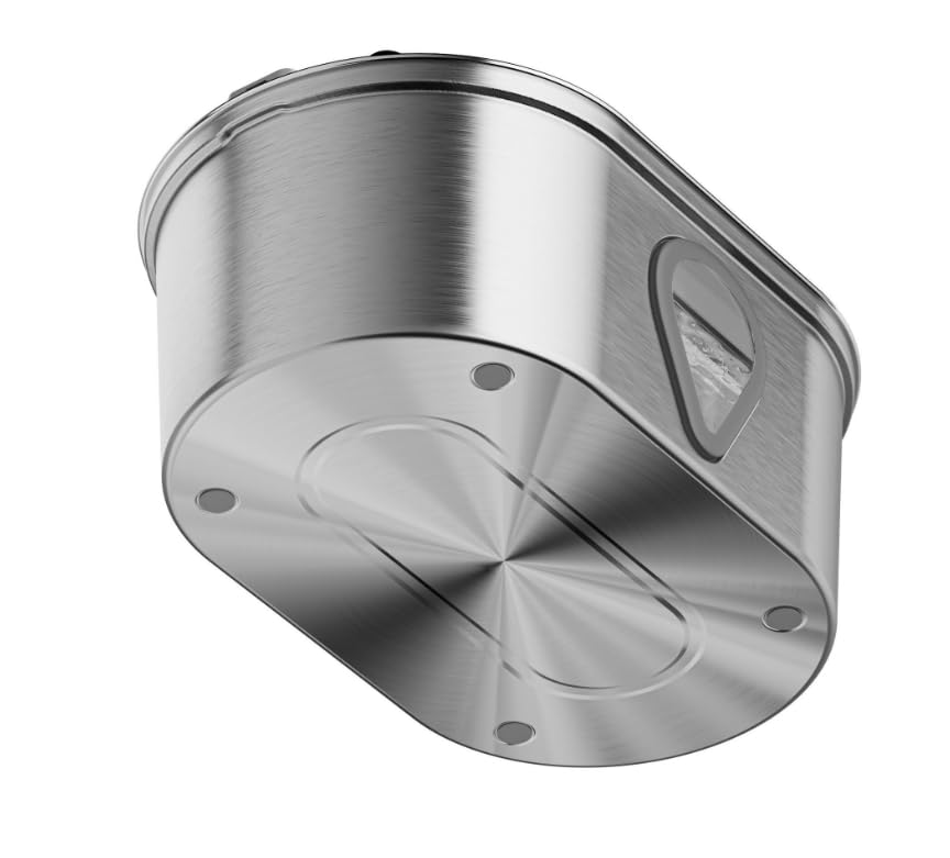 Fontanella per gatti Garvee da 3,5 l in acciaio inox con filtro silenzioso e finestra di visualizzazione per gatti e cani