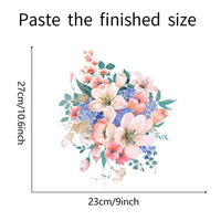 Adesivi per sedile WC Garvee Floral, autoadesivi, rimovibili, in PVC, impermeabili, decorazione per il bagno, stile 2